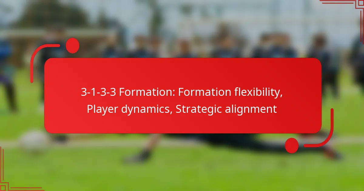 3-1-3-3 Formation: Formation flexibility, Player dynamics, Strategic alignment