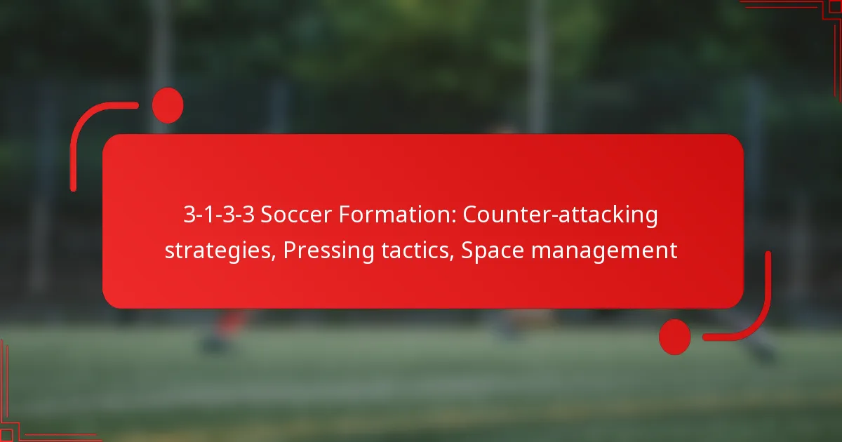 3-1-3-3 Soccer Formation: Counter-attacking strategies, Pressing tactics, Space management