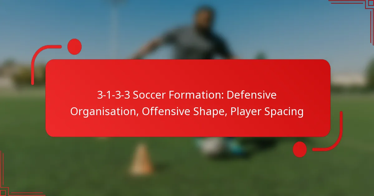 3-1-3-3 Soccer Formation: Defensive Organisation, Offensive Shape, Player Spacing