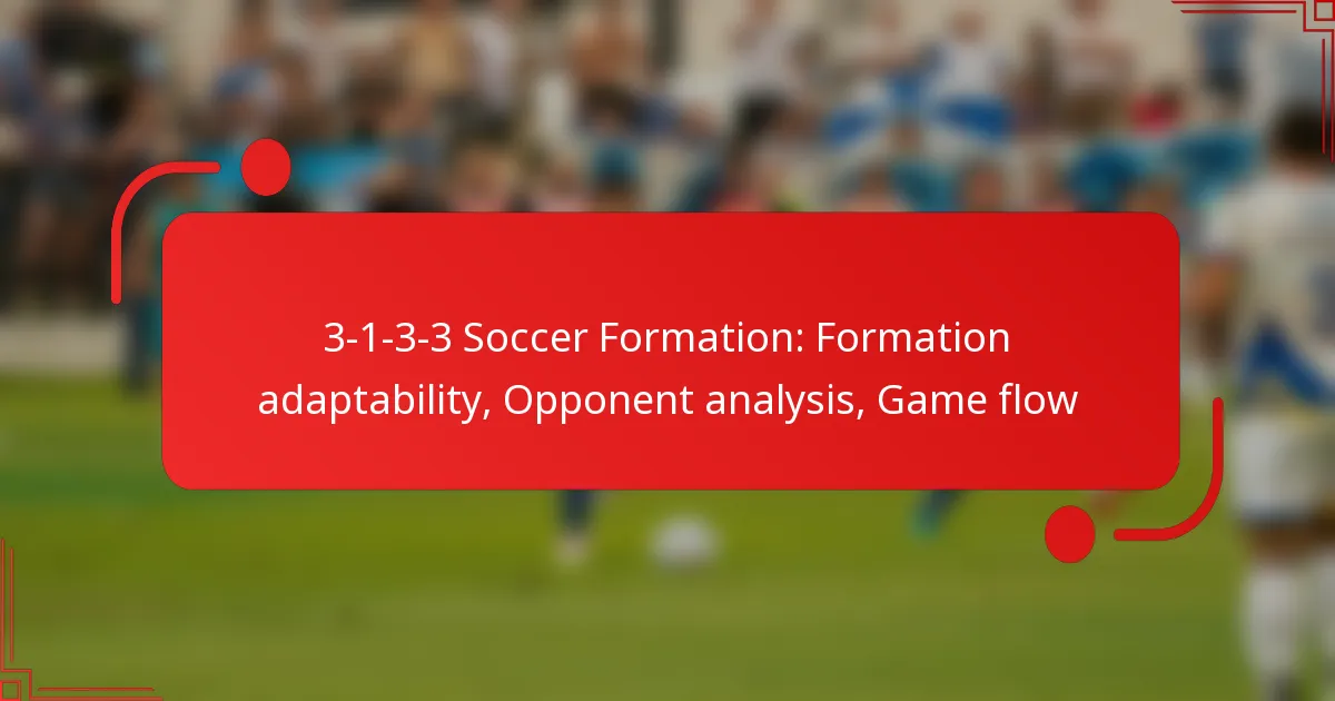 3-1-3-3 Soccer Formation: Formation adaptability, Opponent analysis, Game flow