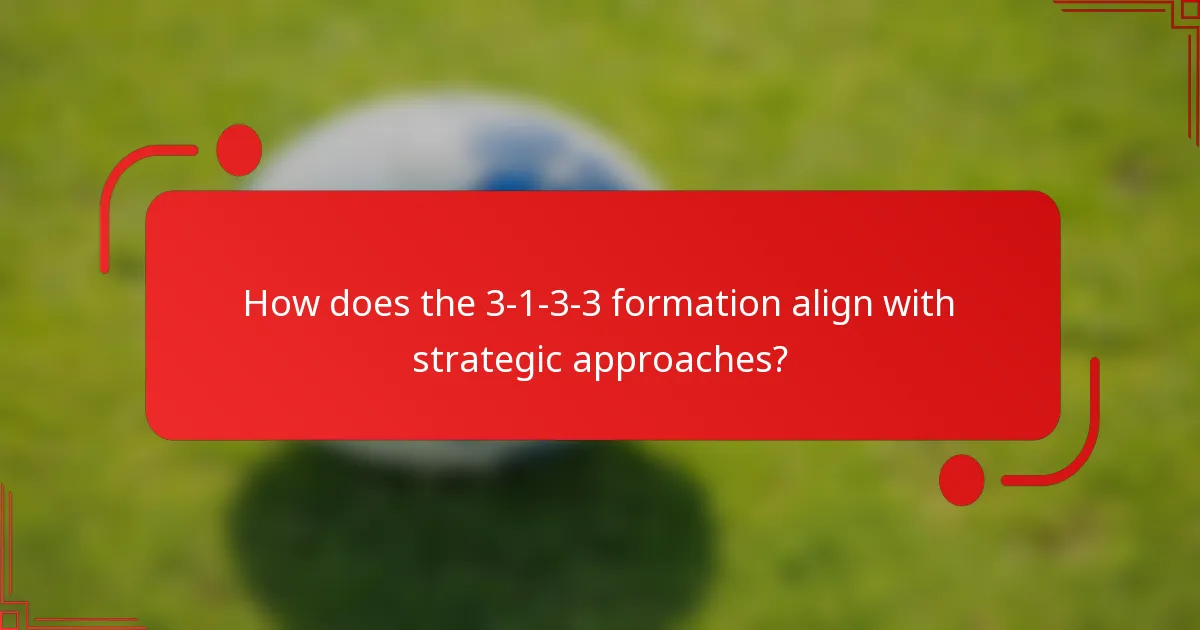 How does the 3-1-3-3 formation align with strategic approaches?